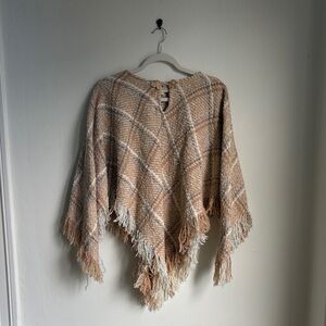 Vintage Boyne Valley Wool Knit Ireland Poncho